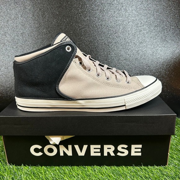 Converse Chuck Taylor All Star High Street Mid Beige/Black Shoes Sneaker Mens 13